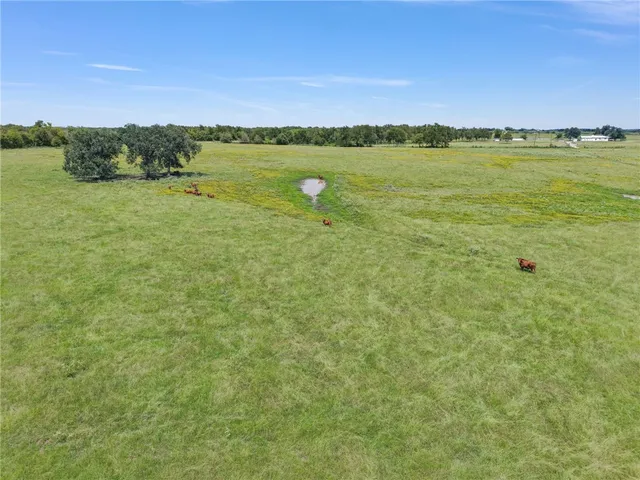 a view of a lake with a city