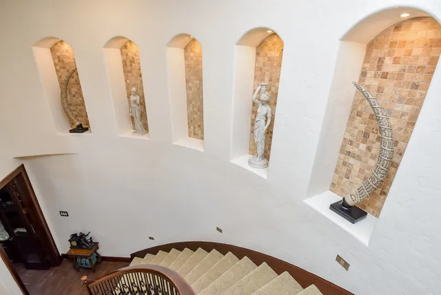 a view of a door with a bathroom