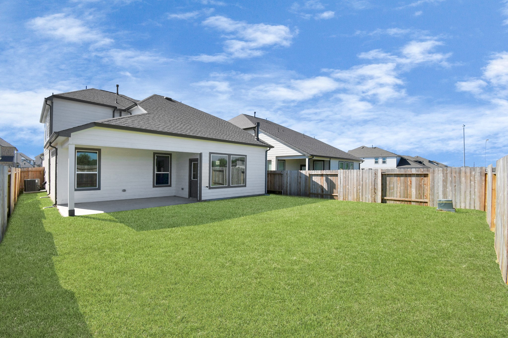 14823 Surfbird Lane Houston, TX 77049 - Photo 39 of 45 Come and see this spacious backyard with its beautiful covered patio. There is plenty of room for the kids to play and adults to relax. Perfect for your outdoor living space, patio furniture, bbq pit, and so much more. The possibilities are endless!
