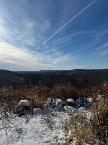 a view of a lake with a mountain in the background
