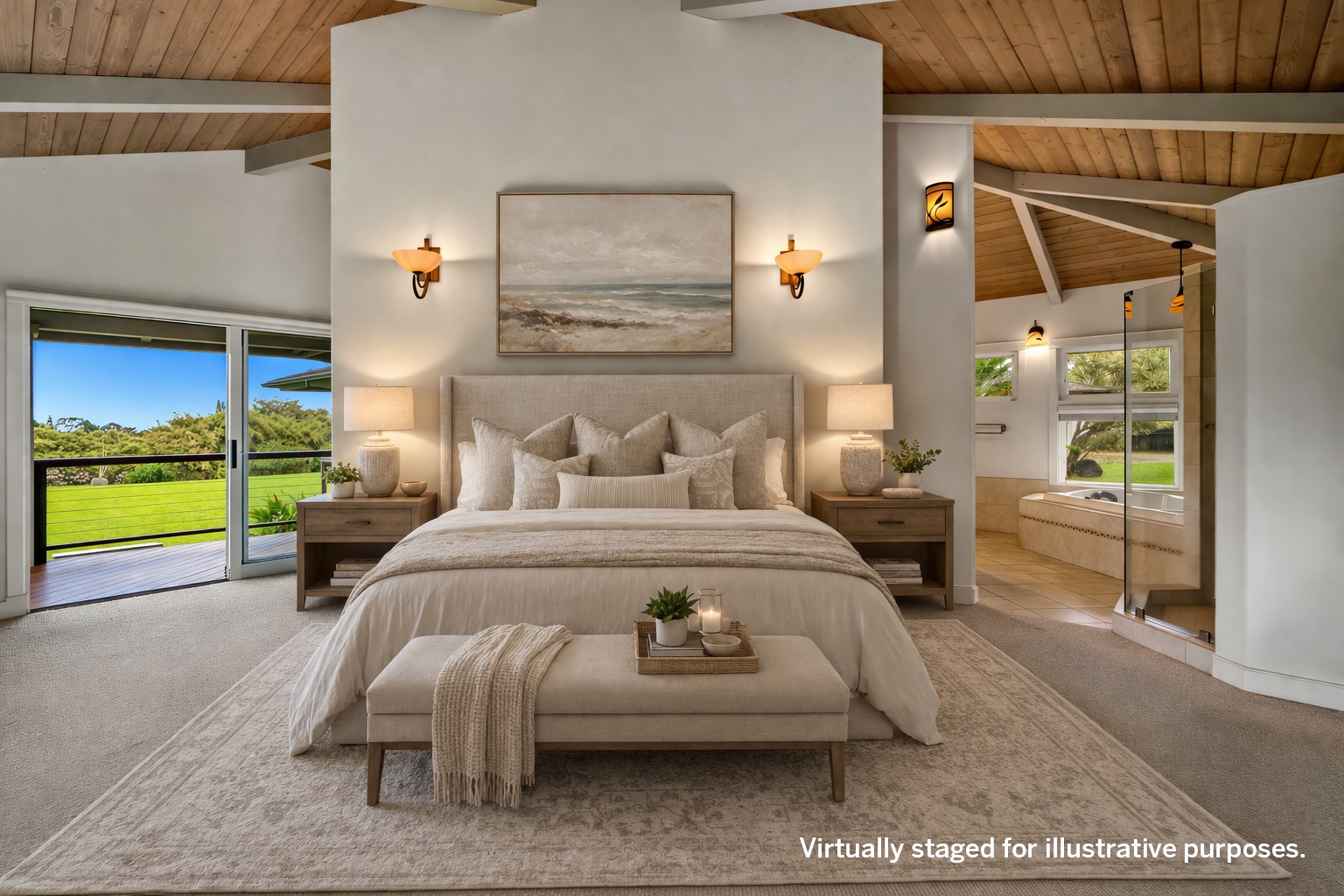 4928 Wailapa Road, Unit A Kilauea, HI 96754 - Photo 10 of 30 a bedroom with a bed and a chair
