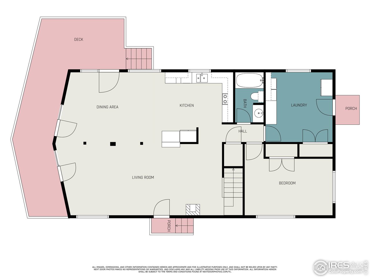 270 Choctaw Road Lyons, CO 80540 - Photo 27 of 30 Main Floor of the home and includes the large deck that offers privacy and views!