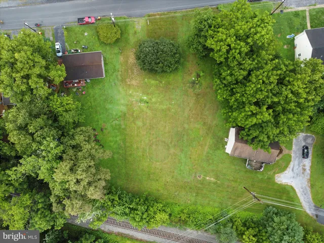 an aerial view of a residential houses