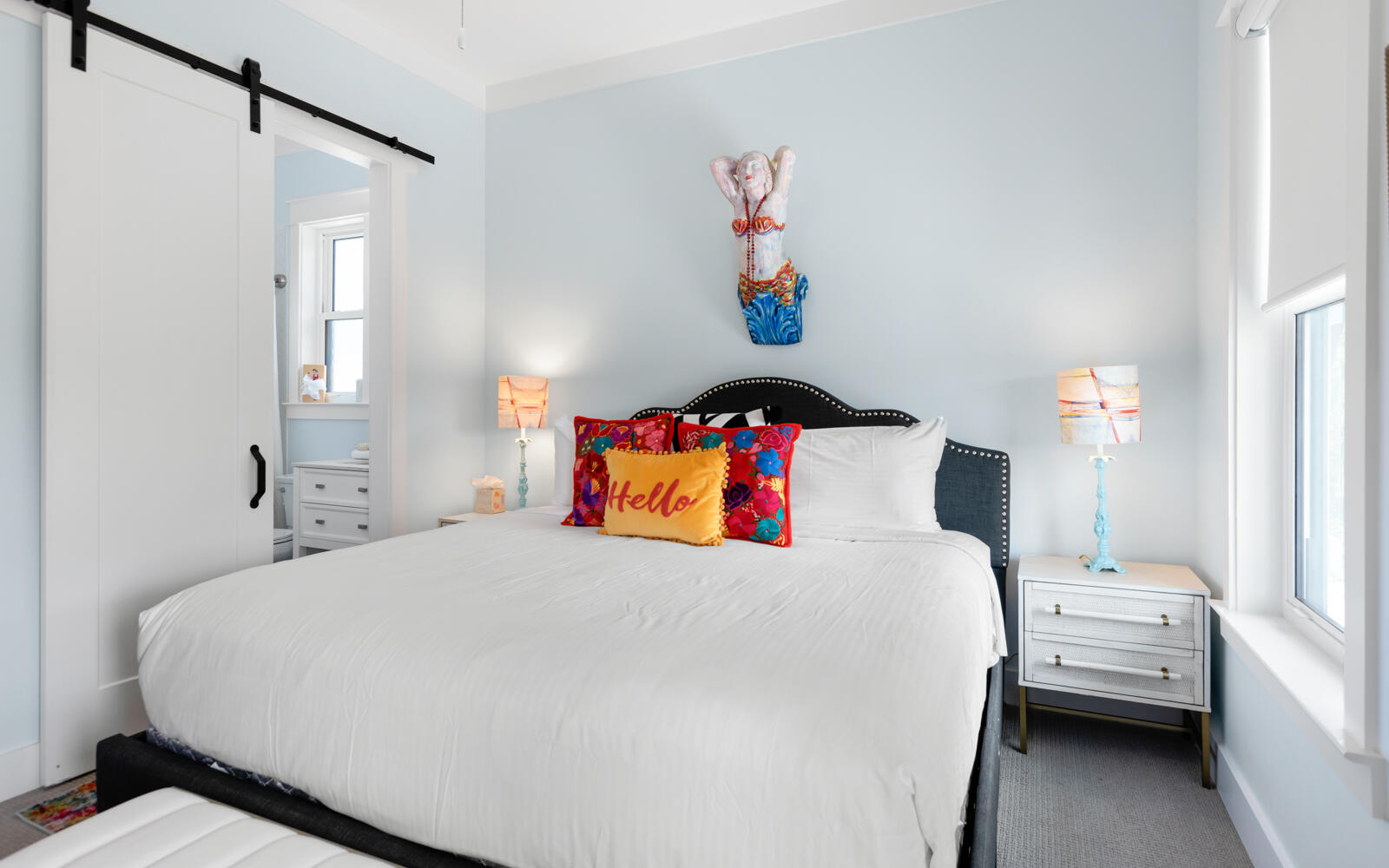 75 Pelayo Avenue Santa Rosa Beach, FL 32459 - Photo 60 of 67 a bedroom with a bed and a painting on the wall