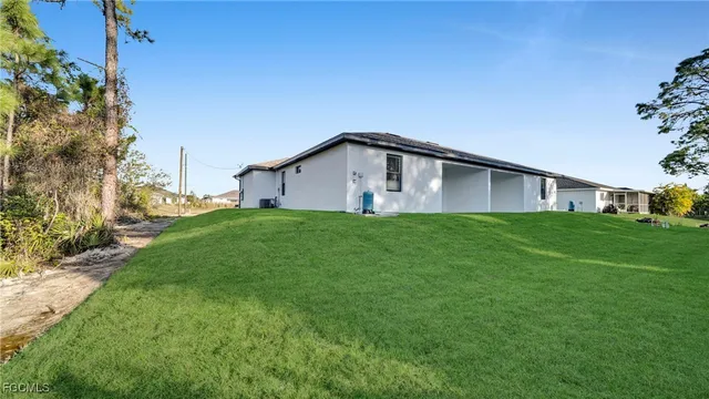 a house view with a garden space