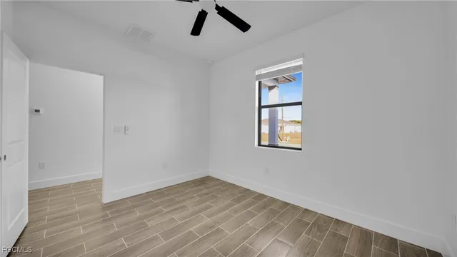 an empty room with a window