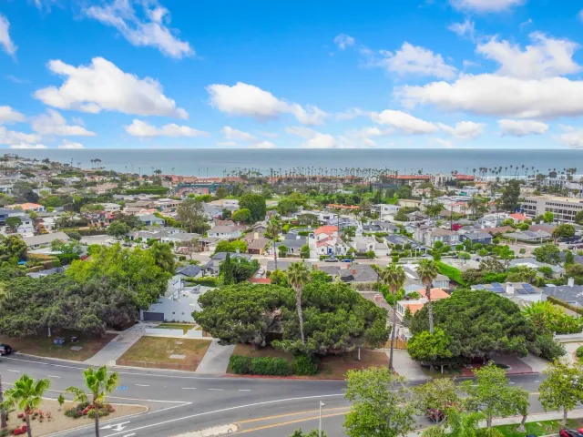 an aerial view of a city
