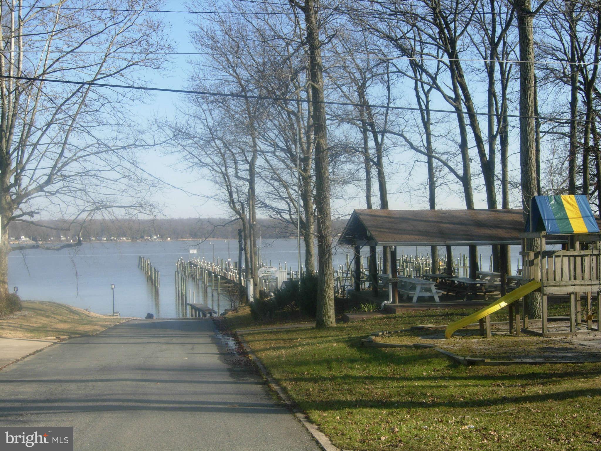 Entrance to Community Beach/Slips/Picnic area