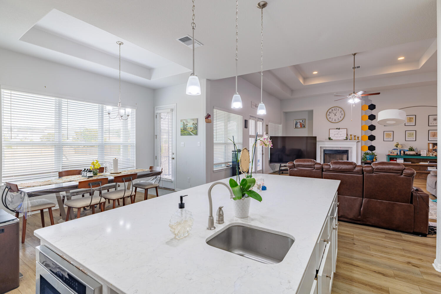 1913 Equine Road Leander, TX 78641 - Photo 13 of 35 a large kitchen with a table and chairs