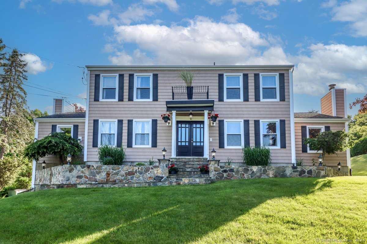 stone walls and double front door.