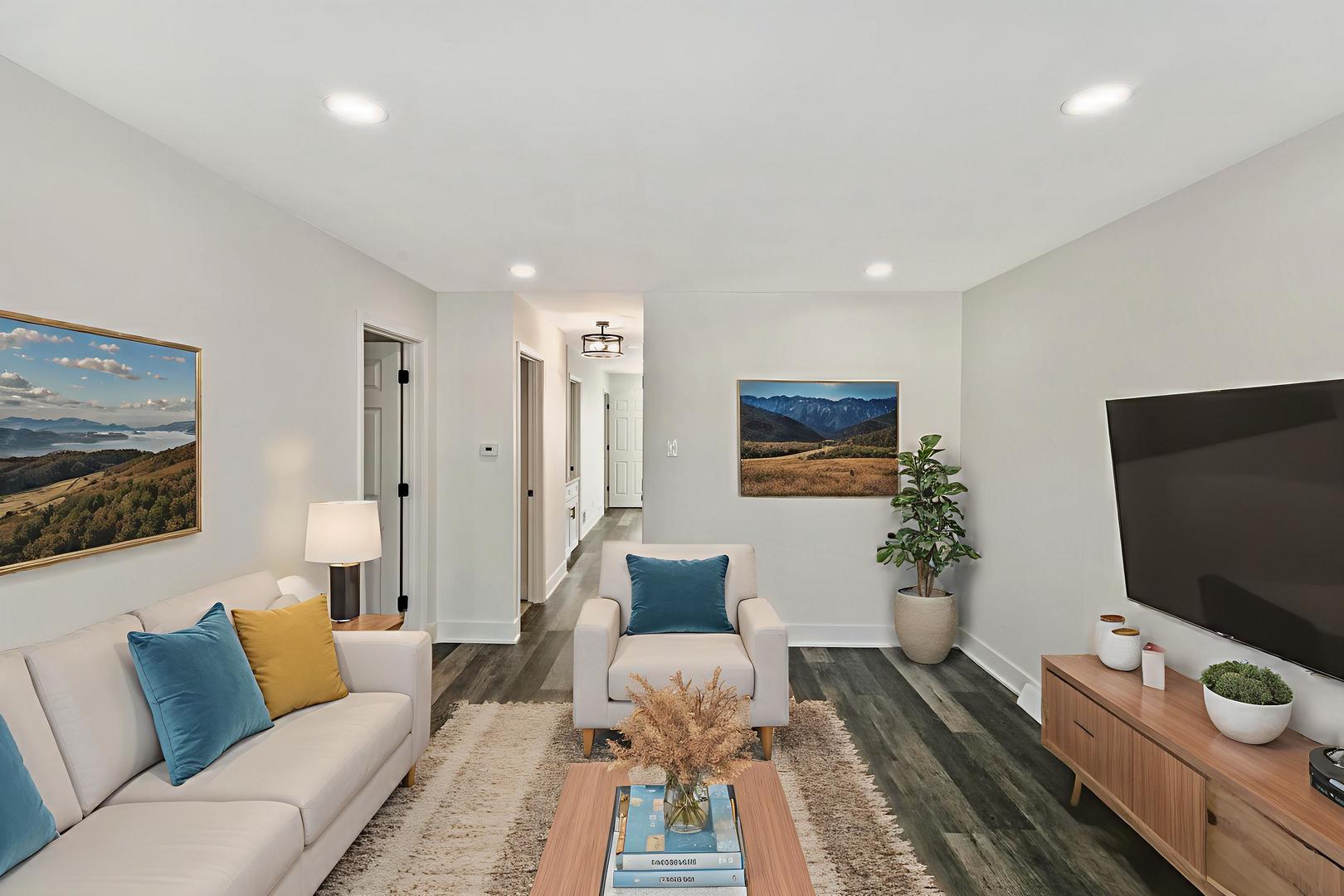 7021 West 64th Street Chicago, IL 60638 - Photo 9 of 23 a living room with furniture and a flat screen tv