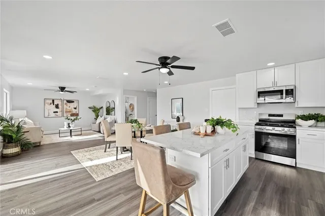 a workspace with furniture and window