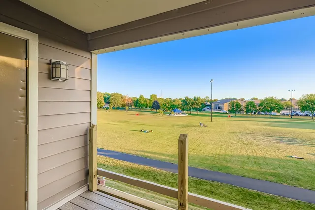 a view of lake from balcony