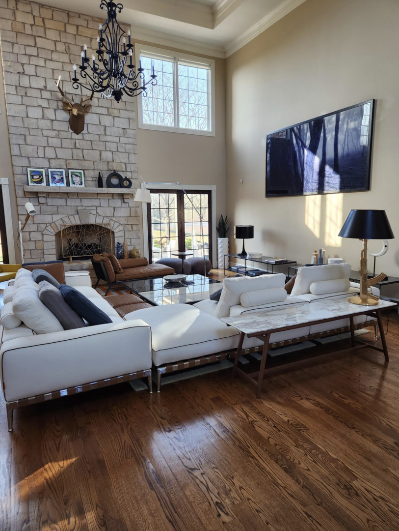 17451 Bridle Trail Road Gurnee, IL 60031 - Photo 17 of 50 a living room with furniture wooden floor and a fireplace