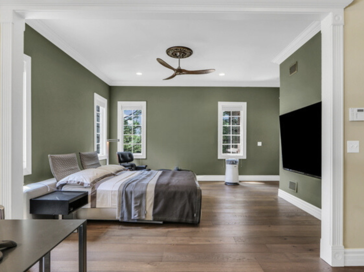 17451 Bridle Trail Road Gurnee, IL 60031 - Photo 28 of 50 a bedroom with a bed and a flat screen tv