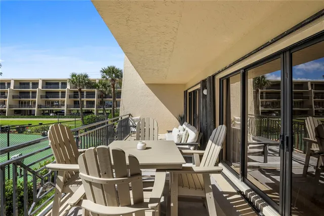 a view of balcony and patio
