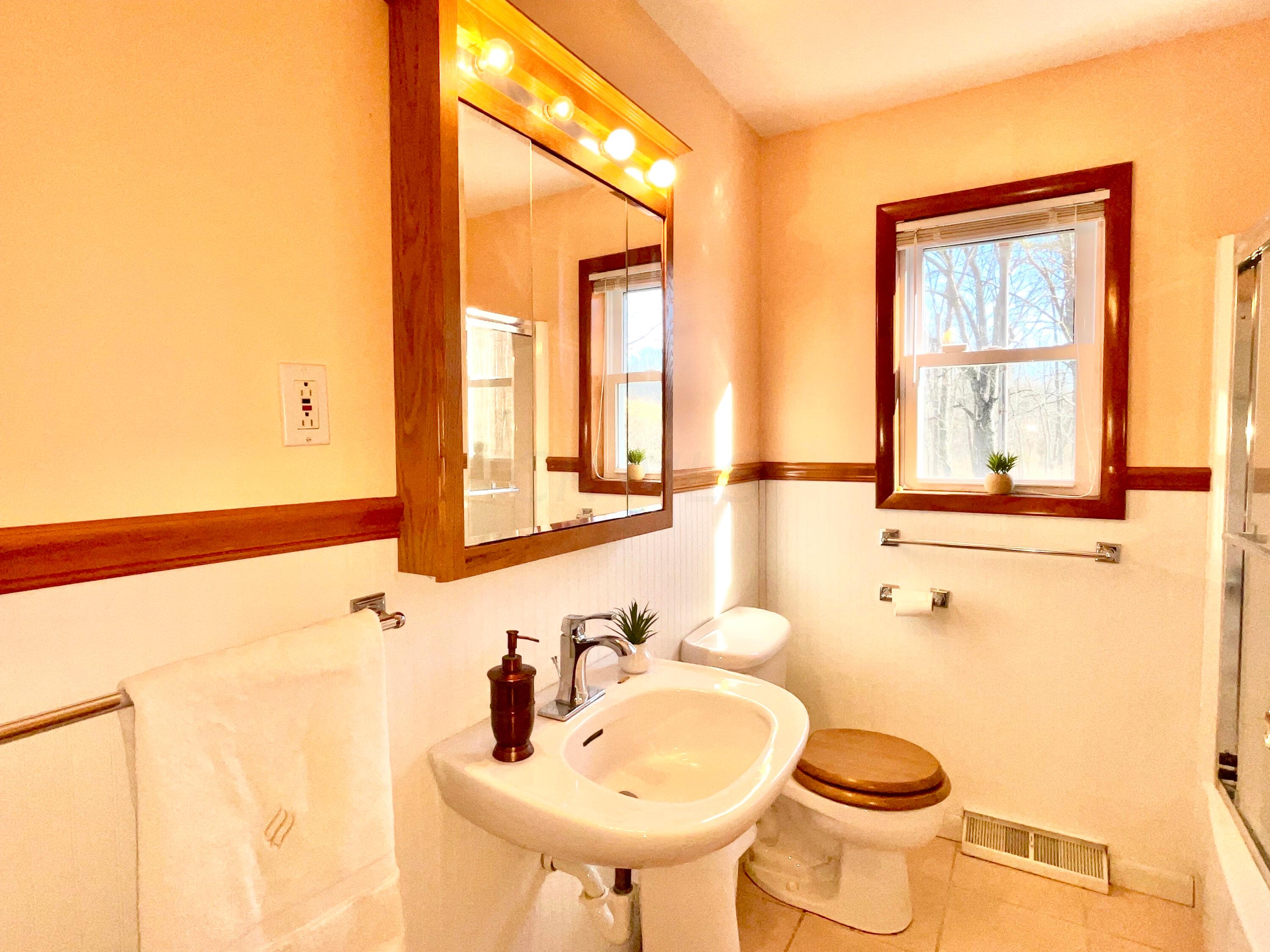 1368 Allen Road Beaver, OH 45613 - Photo 25 of 77 Hall bathroom with pedestal sink.