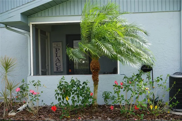 a flower plants in front of a house