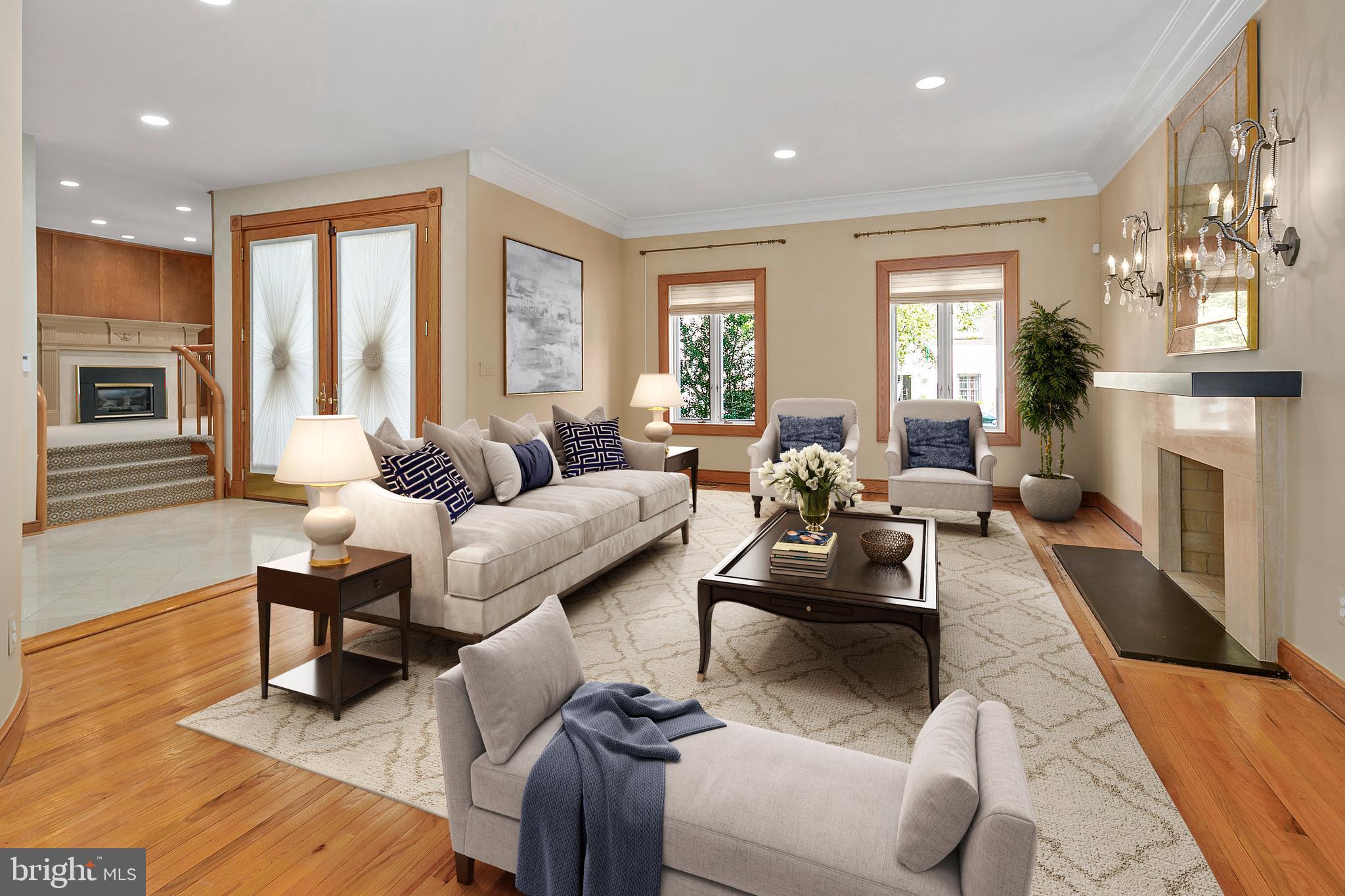 2344 S Street Northwest Washington, DC 20008 - Photo 4 of 52 Formal living room virtually staged