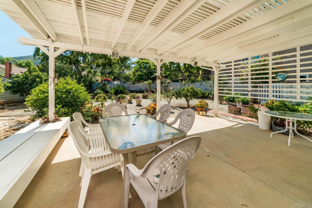 887 Quail Hill Drive San Marcos, CA 92078 - Photo 10 of 22 a view of a patio with table and chairs and potted plants