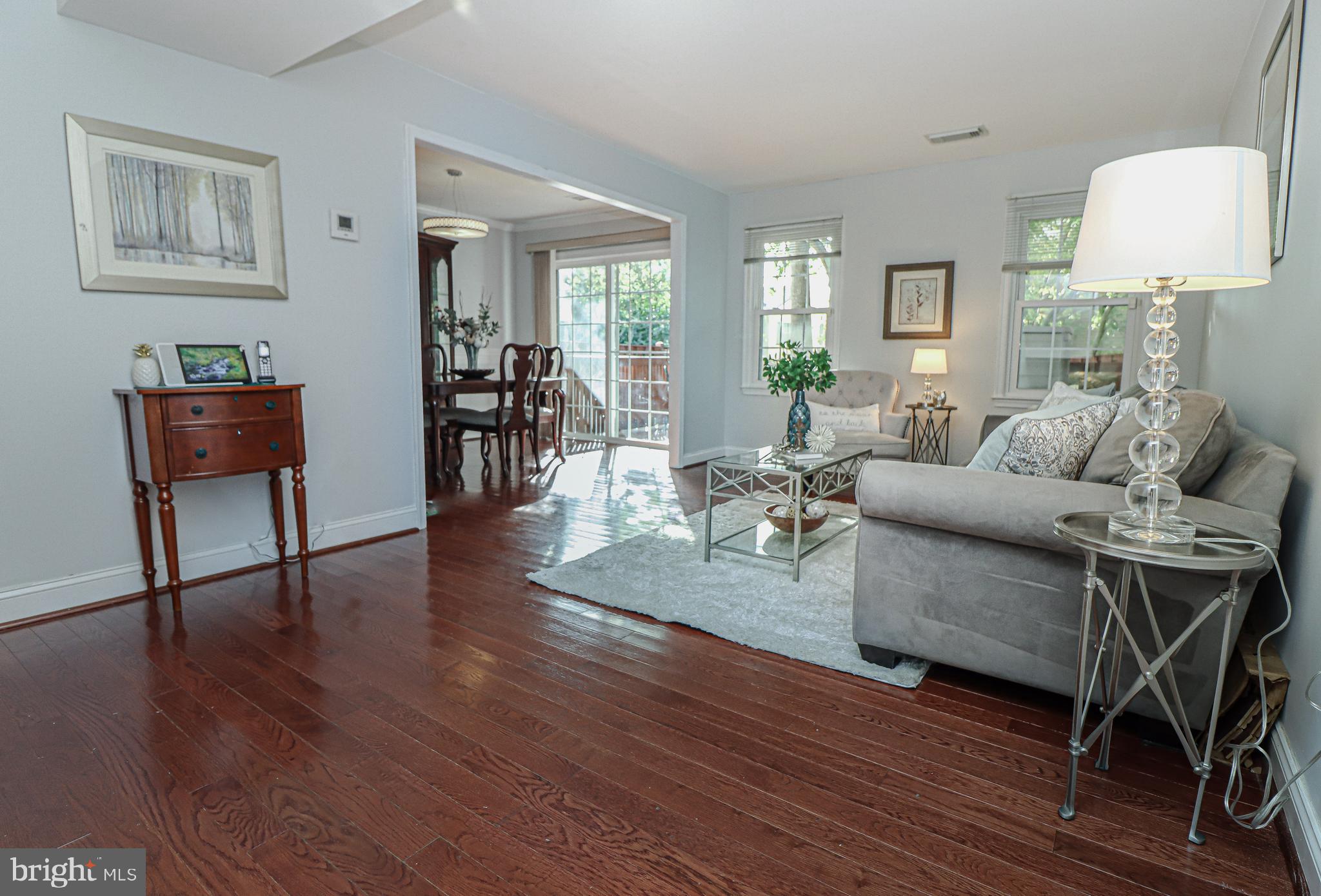 Welcoming Living Room with large windows
