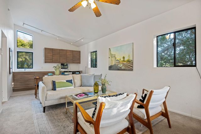 a view of a city with mountain