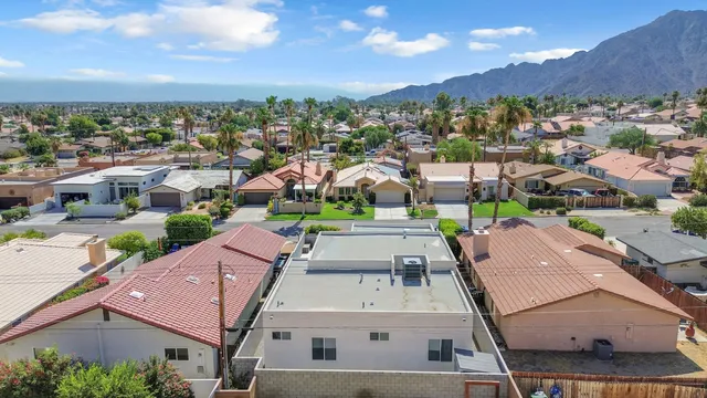 an aerial view of a city