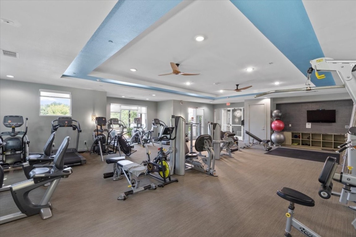 1900 Barton Springs Road, Unit 5001 Austin, TX 78704 - Photo 28 of 34 a view of a room with gym equipment