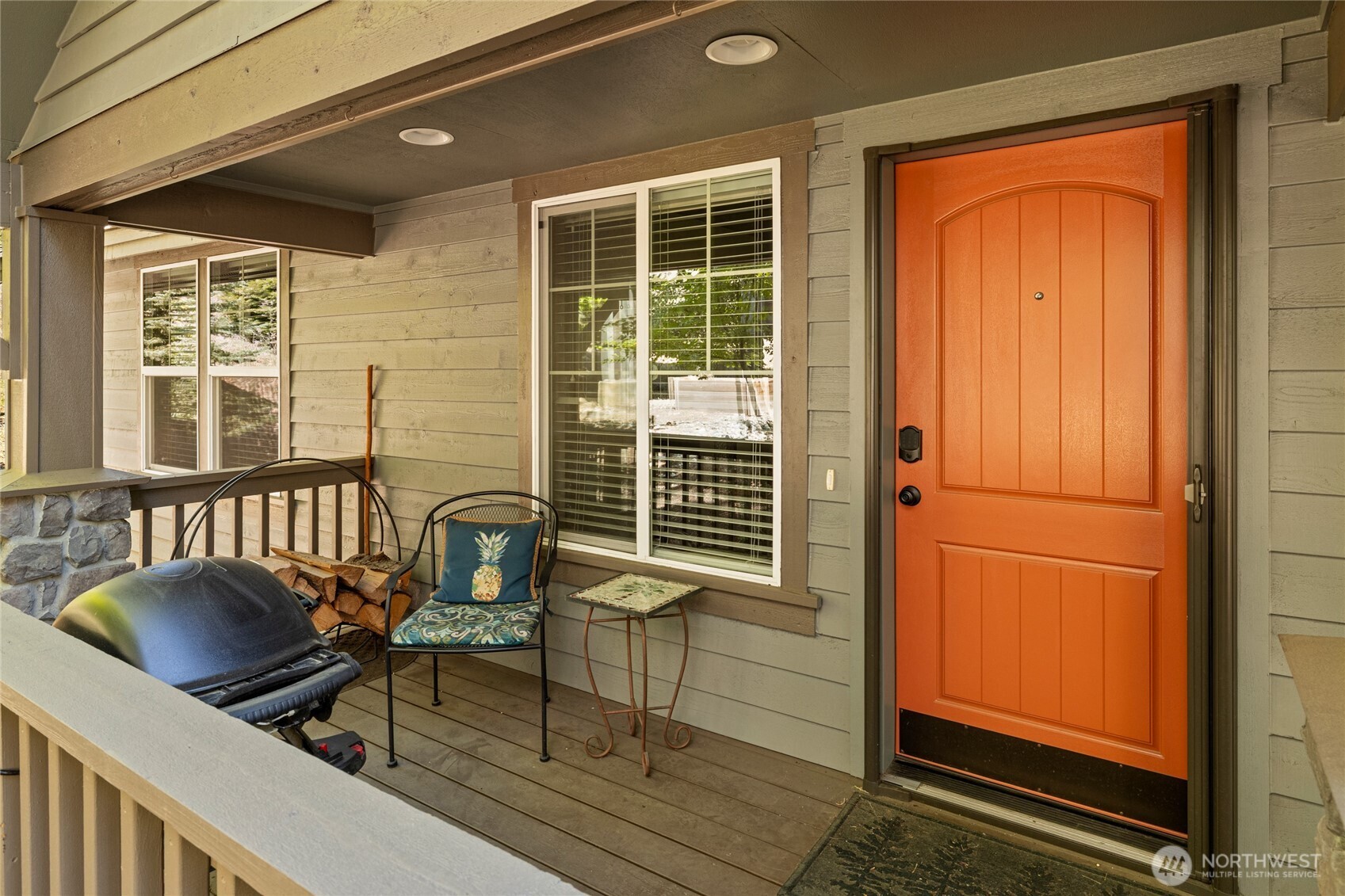 200 Clearwater Loop, Unit 1 Ronald, WA 98940 - Photo 8 of 40 a balcony view with a couple of chairs and potted plant on a table