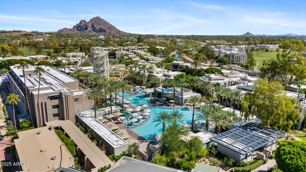 an aerial view of multiple house