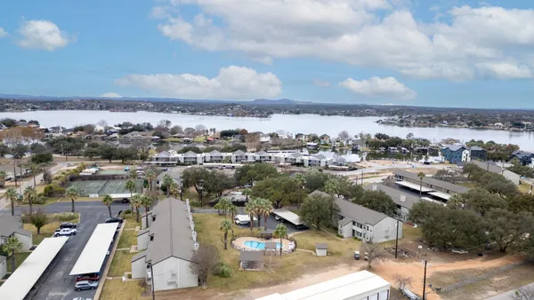 an aerial view of a city
