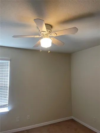 a view of a small space with a window