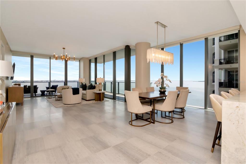 2912 West Santiago Street, Unit 804 Tampa, FL 33629 - Photo 36 of 95 a living room with fireplace furniture and a large window