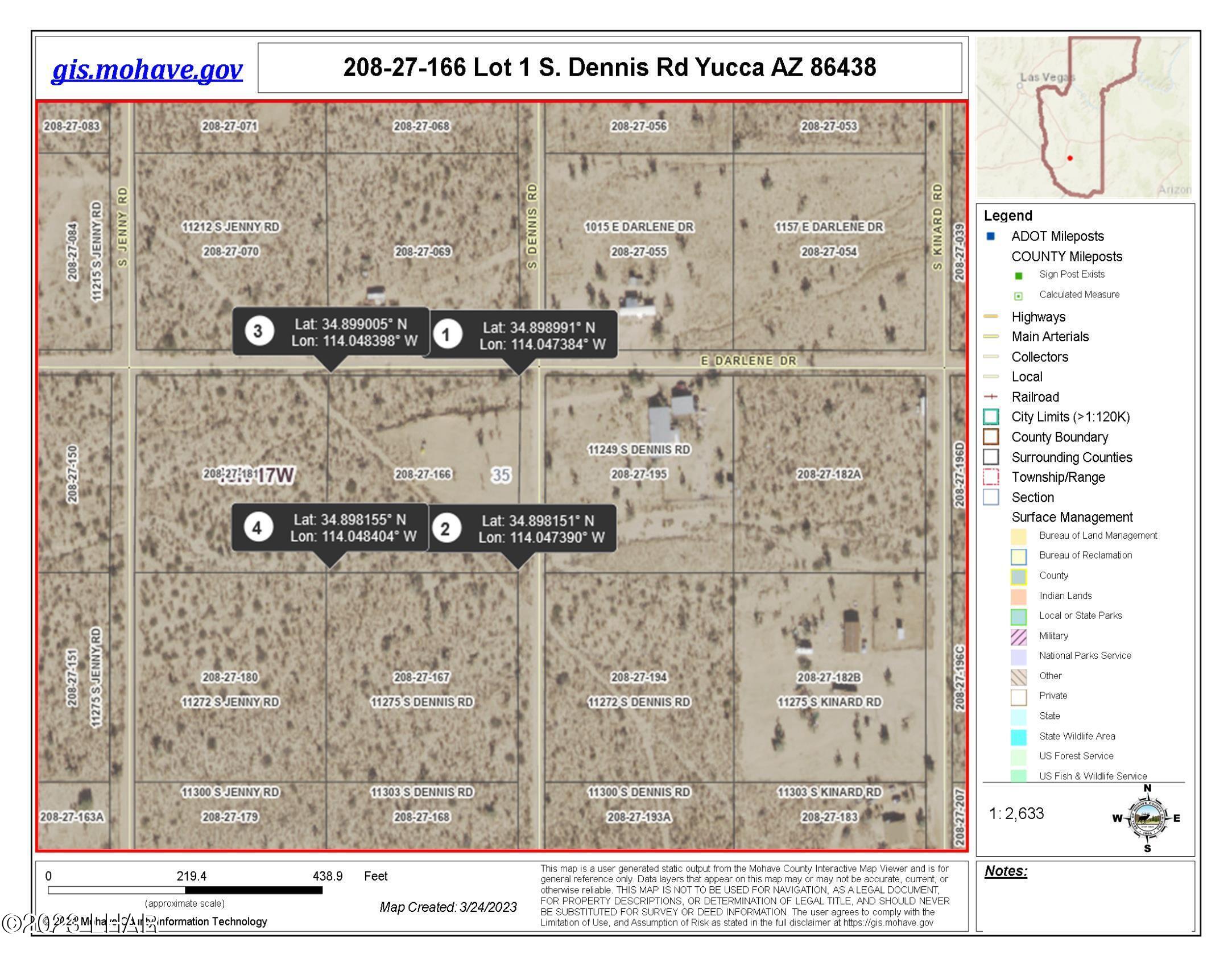 0 South Dennis Road Yucca, AZ 86438 - Photo 10 of 26 GIS Map