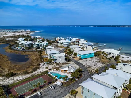 a view of city and ocean