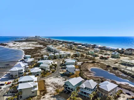 a view of an ocean with city
