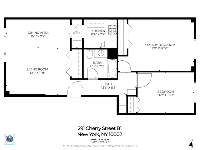 $995,000 | 291-319 Cherry Street, Unit B1 | Two Bridges