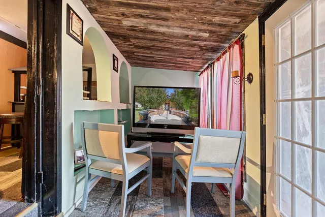 a outdoor living space with furniture