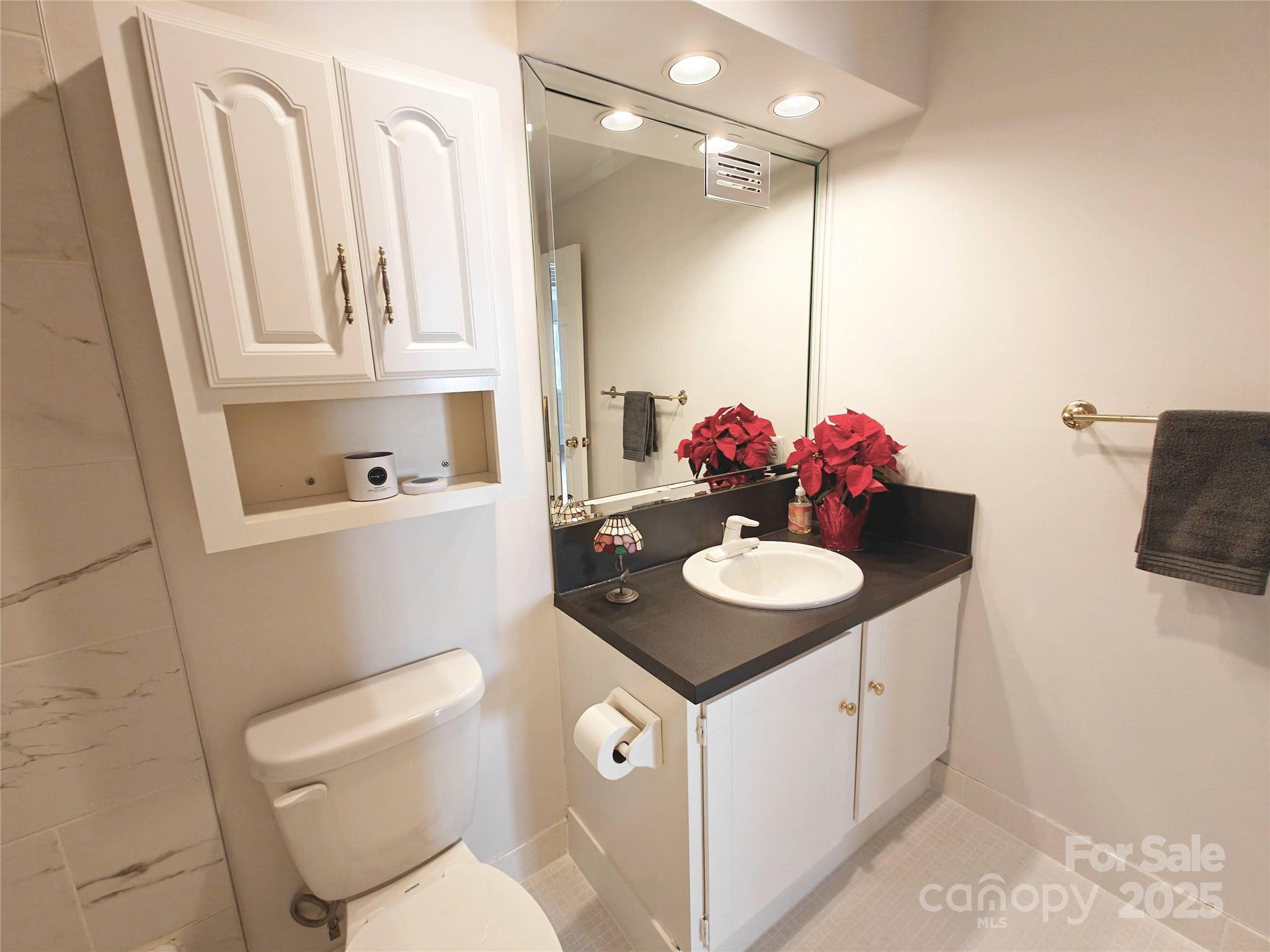 1323 Queens Road, Unit 321 Charlotte, NC 28207 - Photo 14 of 30 a bathroom with a sink and a mirror