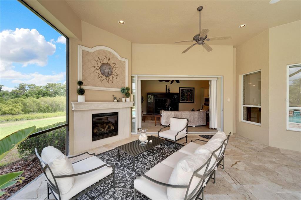 15101 Kestrelglen Way Lithia, FL 33547 - Photo 16 of 75 a living room with furniture fireplace and a large window