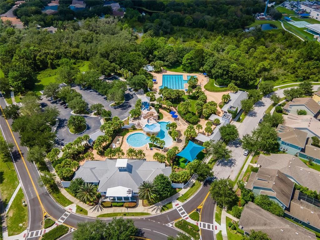 15101 Kestrelglen Way Lithia, FL 33547 - Photo 67 of 75 an aerial view of a house with a garden and lake view