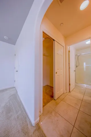 a view of room with garage