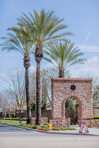 a view of a pathway of a yard