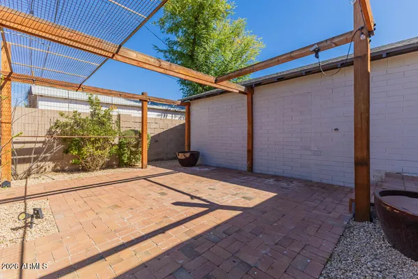 a view of a backyard of a house