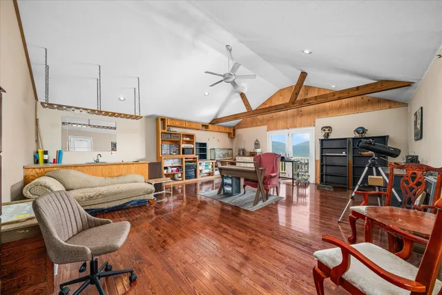 a view of a city from a balcony