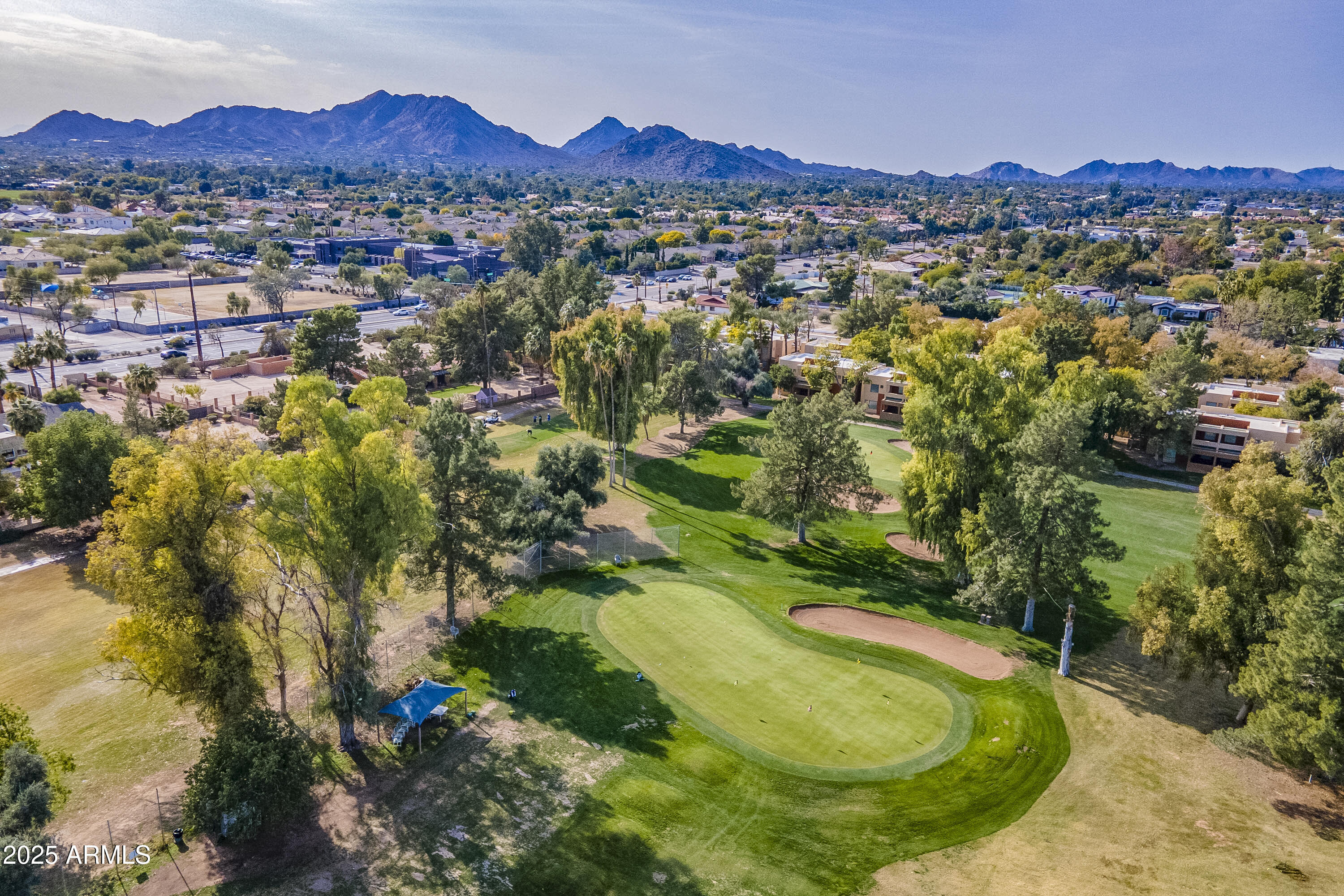 6302 East Cochise Road Paradise Valley, AZ 85253 - Photo 40 of 44 an aerial view of residential houses with outdoor space and trees