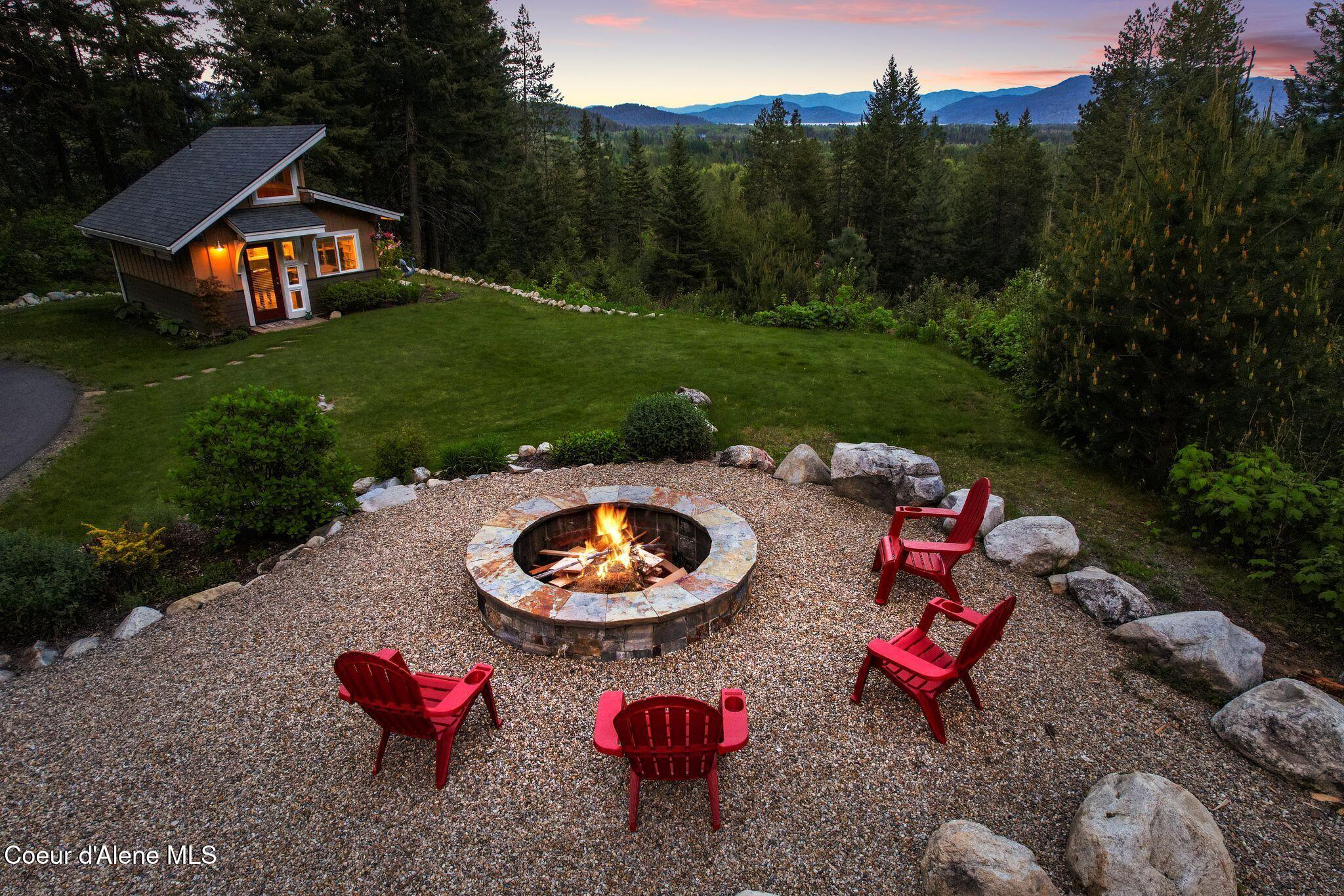 294 Rincon Drive Sandpoint, ID 83864 - Photo 79 of 96 Enjoy the Crackling Fire