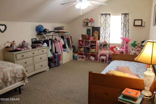 a backyard of a house with plants and a garden