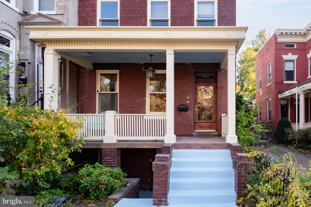 a front view of a house