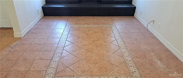 a view of a room with a small space